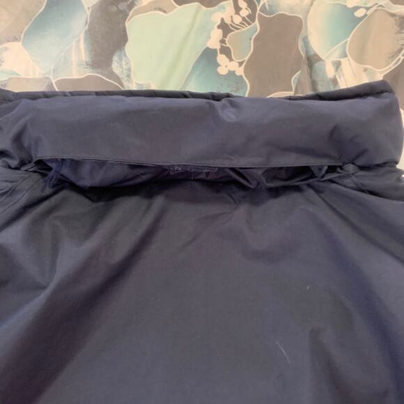 Navy blue and silver Fleece lined Zip up jacket with hide away hood - Picture 12 of 15